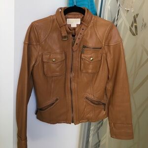 Michael Kors motor leather jacket new